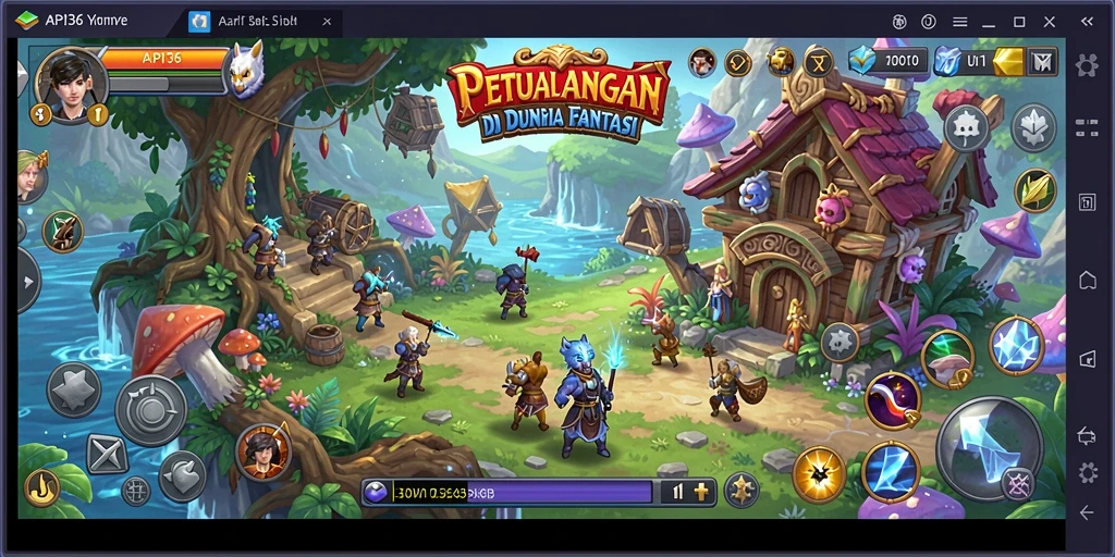 Tampilan gameplay seru dalam petualangan API36 yang memukau.