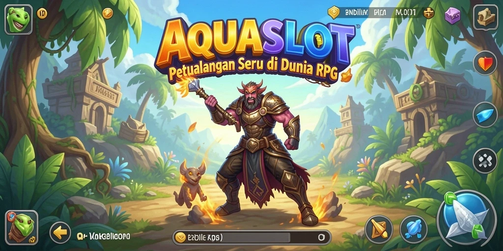 Screenshot AQUASLOT menampilkan aksi petualangan RPG yang menarik.