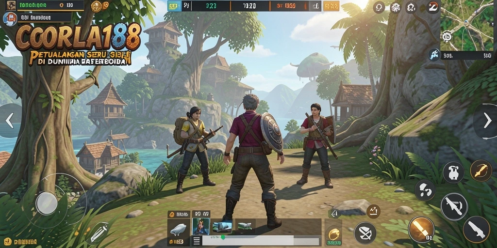 Screenshot gameplay CORLA188 menampilkan dunia terbuka yang luas dan indah.