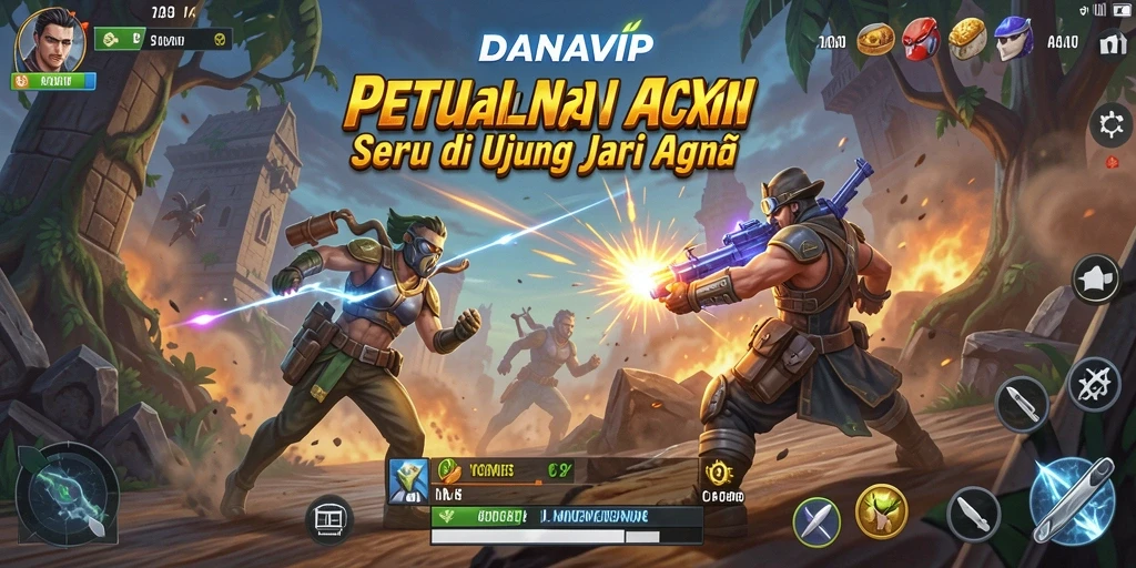 Tampilan mendebarkan dari gameplay aksi DANAVIP.