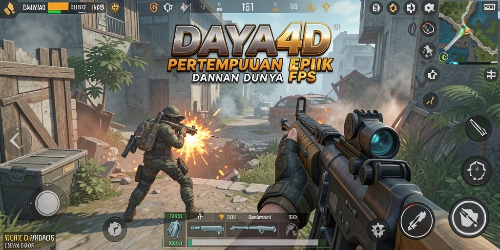 Tampilan gameplay yang menegangkan dalam <strong>DAYA4D</strong> menunjukkan aksi FPS yang seru.