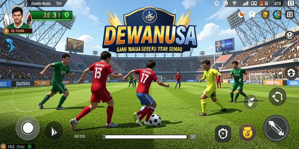 Screenshot menarik dari gameplay DEWANUSA yang menampilkan aksi olahraga seru.