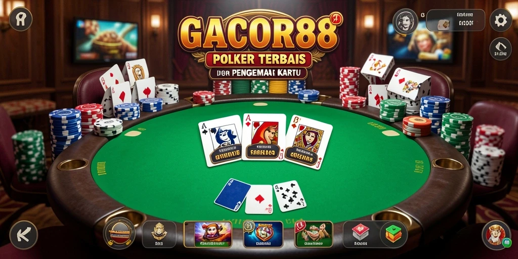 Tampilan antarmuka GACOR88 dengan gameplay Poker yang menarik.