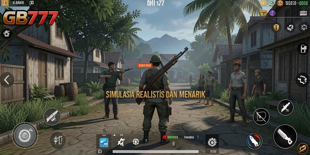 Tampilan gameplay menarik dari GB777 dalam simulasi yang realistis.