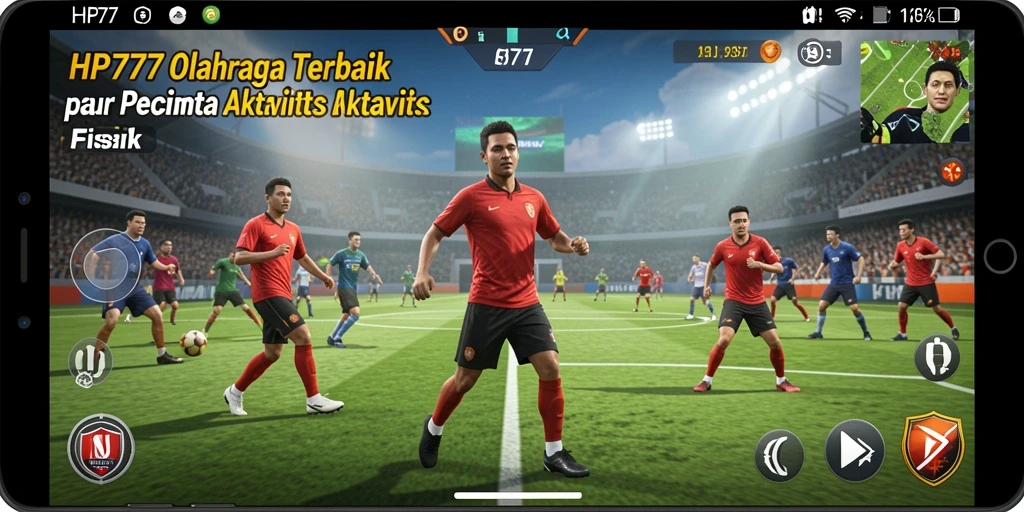 Screenshot HP777 menampilkan gameplay seru dengan aksi olahraga intens.