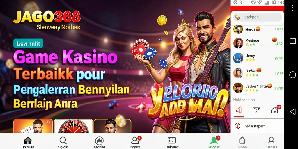 Tampilan utama gameplay JAGO368 dengan fitur Kasino yang menarik.