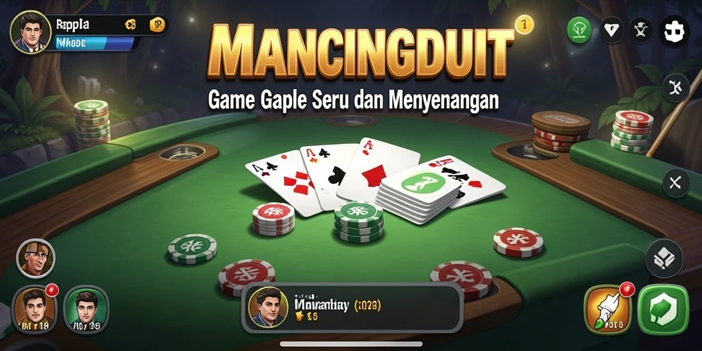 Tampilan seru gameplay Gaple di MANCINGDUIT.