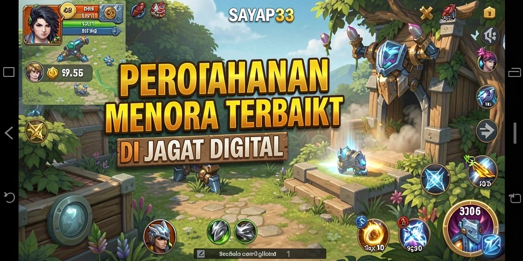 Tampilan seru dan strategis dari permainan Tower Defense SAYAP33.