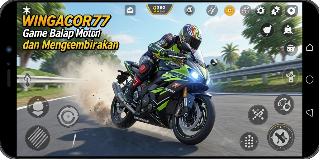 Tampilan aksi balap motor yang mendebarkan di WINGACOR77.